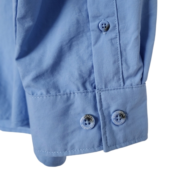 Columbia Bahama II PFG Long Sleeve Men's Shirt Size XXL Button Down Aqua UPF 50. - Picture 6 of 7